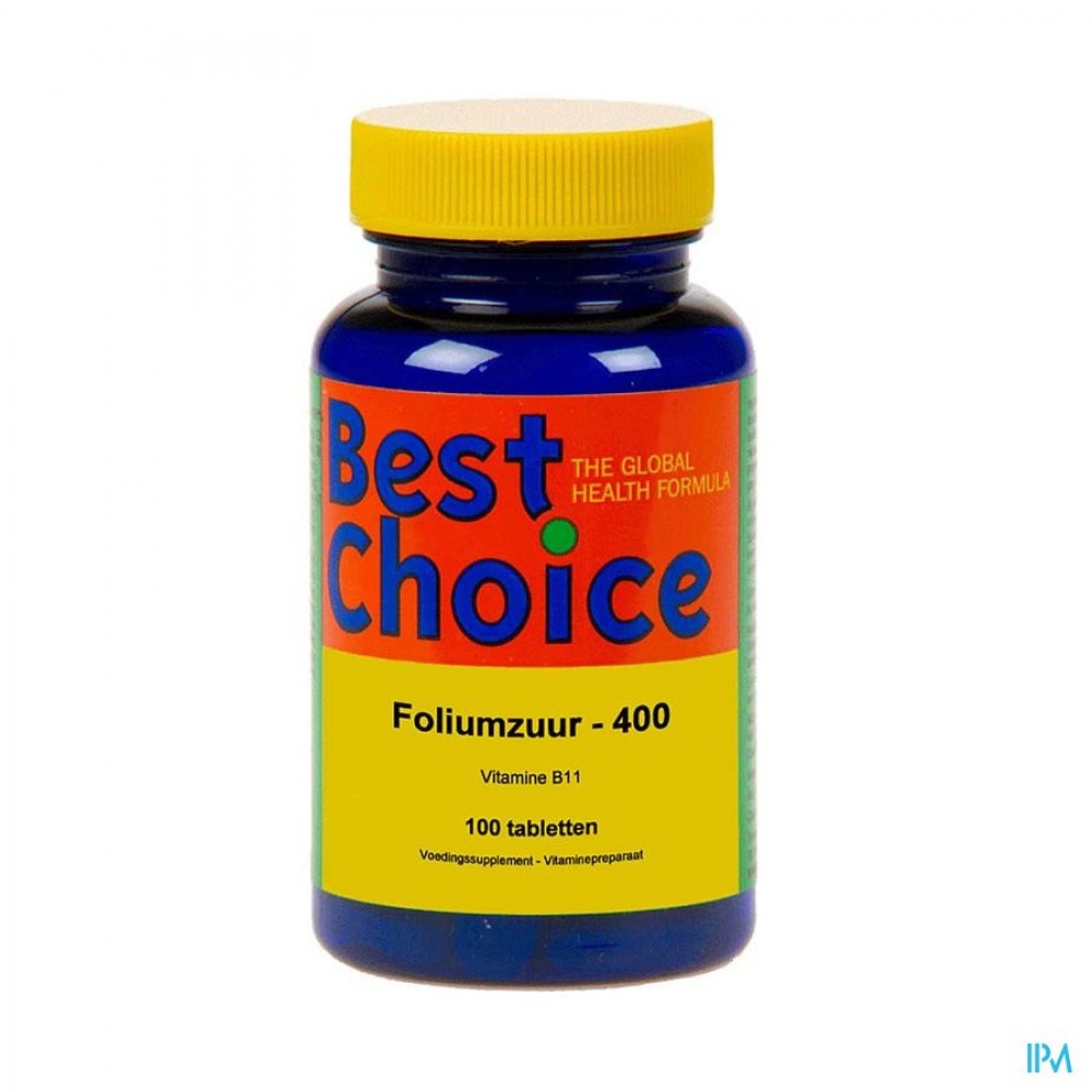 Vooruitzicht Spruit Riet Best Choice Foliumzuur 400 Vit B11 Tabl 100 | Apotheek Van Schepdael