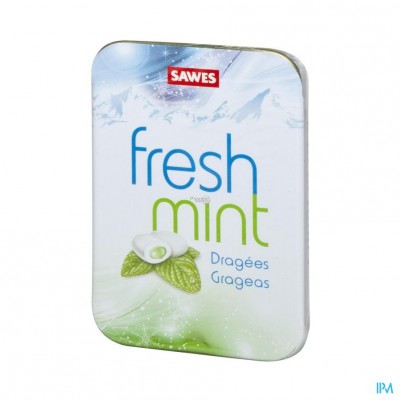 Sawes Dragees Fresh Mint Doosje 20g SAW015