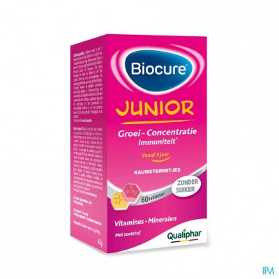 Biocure Junior Kauwsterretjes 60 St tabletten