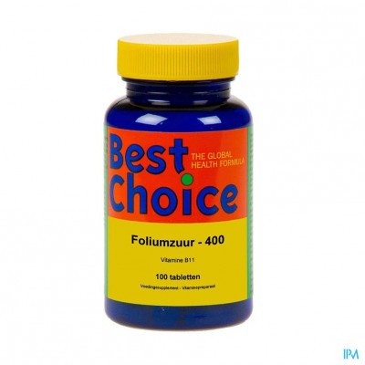 Best Choice Foliumzuur 400 Vit B11 Tabl 100