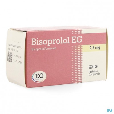 Bisoprolol EG Tabl 100X2,5Mg