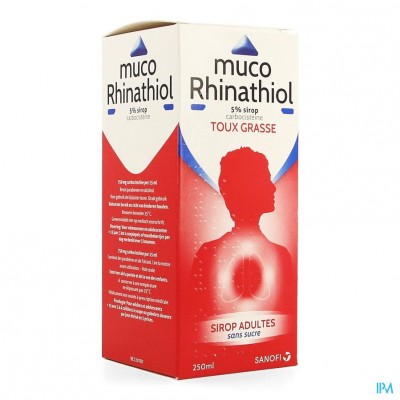 Muco Rhinathiol 5% Sir Ad Z/suiker 250ml