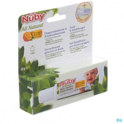 Nuby Citroganix Tand- en tandvleesgel + vingertandenborsteltje – 15g - 4m+