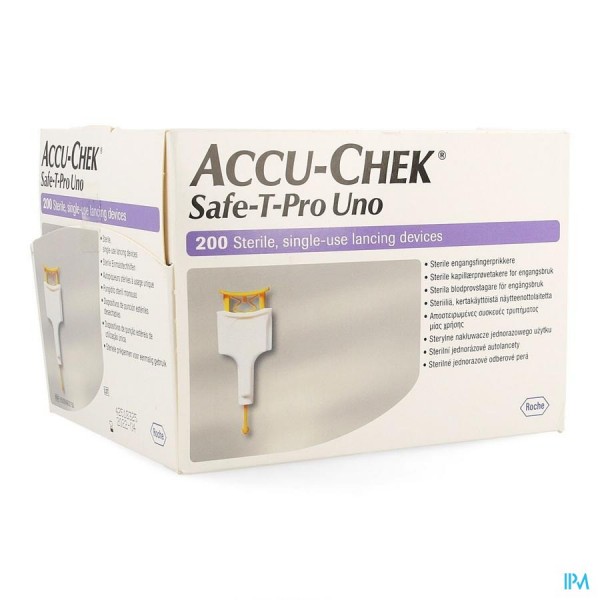 Accu Chek Safe T Pro Plus Uno Steriel Wegwerp 200
