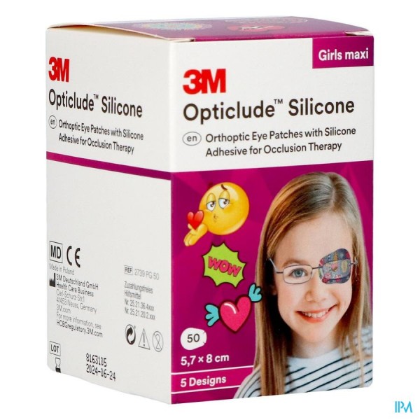Opticlude 3m Silicone Eye Patch Girl Maxi 50