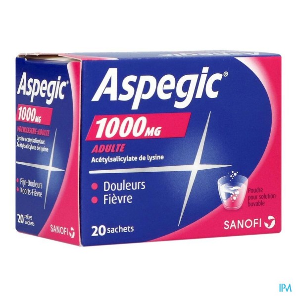 Aspegic 1000 Pulv 20x1000mg Ad