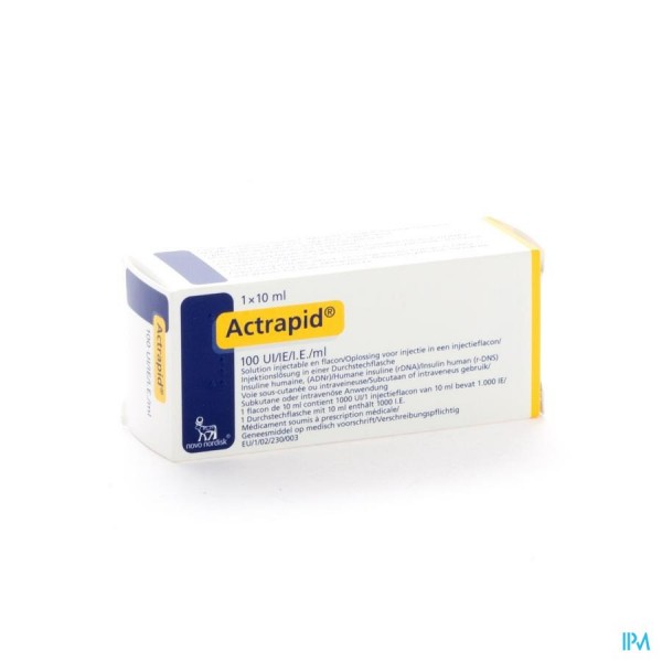 Actrapid 100iu/ml 1 X 10ml